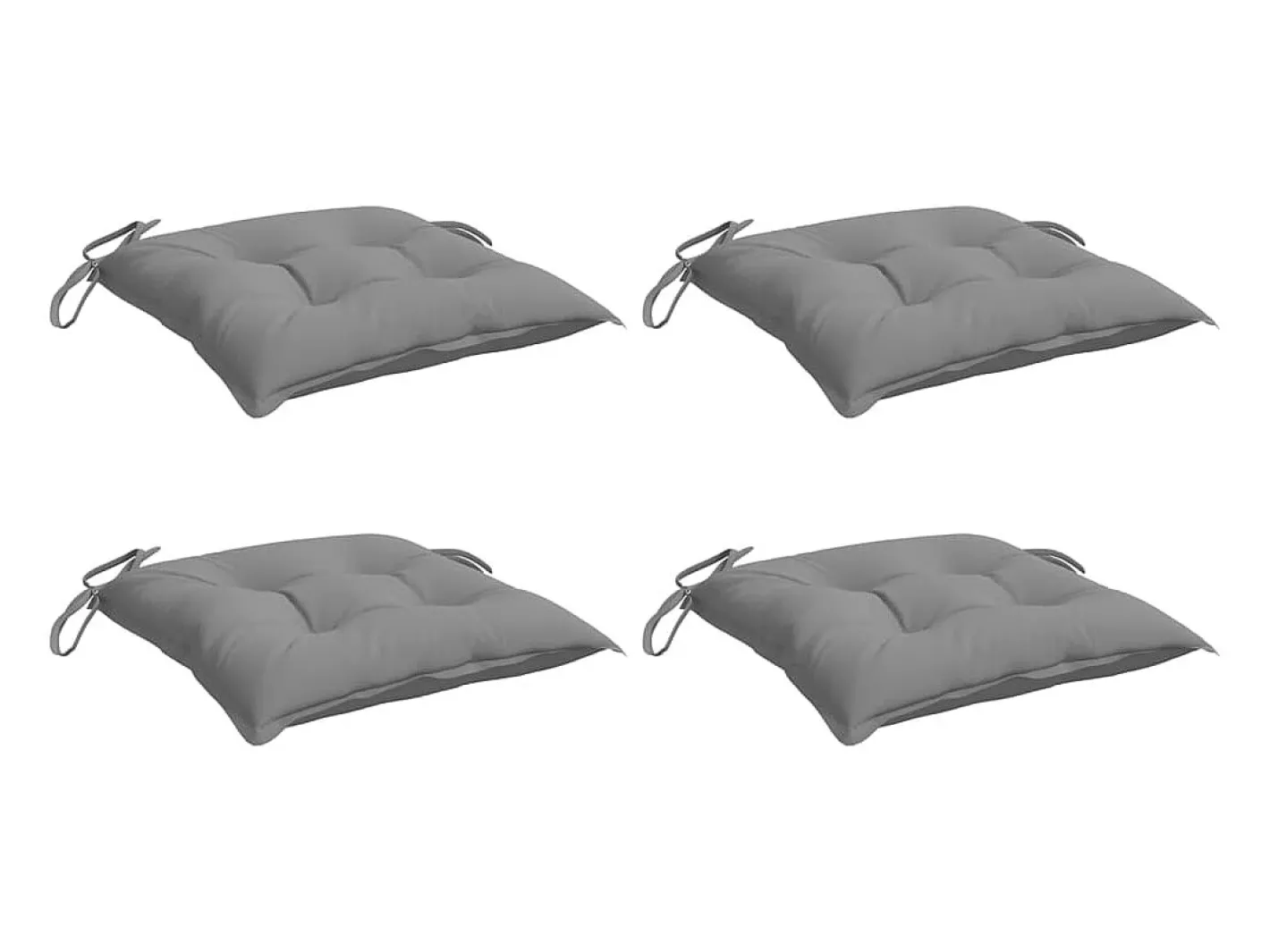 Clicnbuy Ropa De Casa-Cojines de silla de jardín 4 unidades tela Oxford 50x50x7 cm Gris