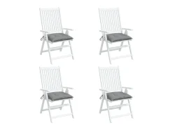 Clicnbuy Ropa De Casa-Cojines de silla de jardín 4 unidades tela Oxford 50x50x7 cm Gris