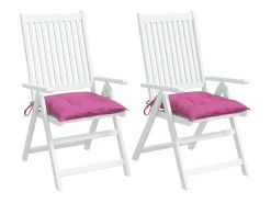 Clicnbuy Ropa De Casa-Cojines de silla de jardín 2 unidades tela Oxford 50x50x7 cm Rosa