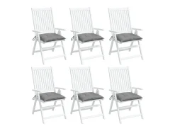 Clicnbuy Cojines de silla de jardín 6 unidades tela Oxford 50x50x7 cm Gris Clearance
