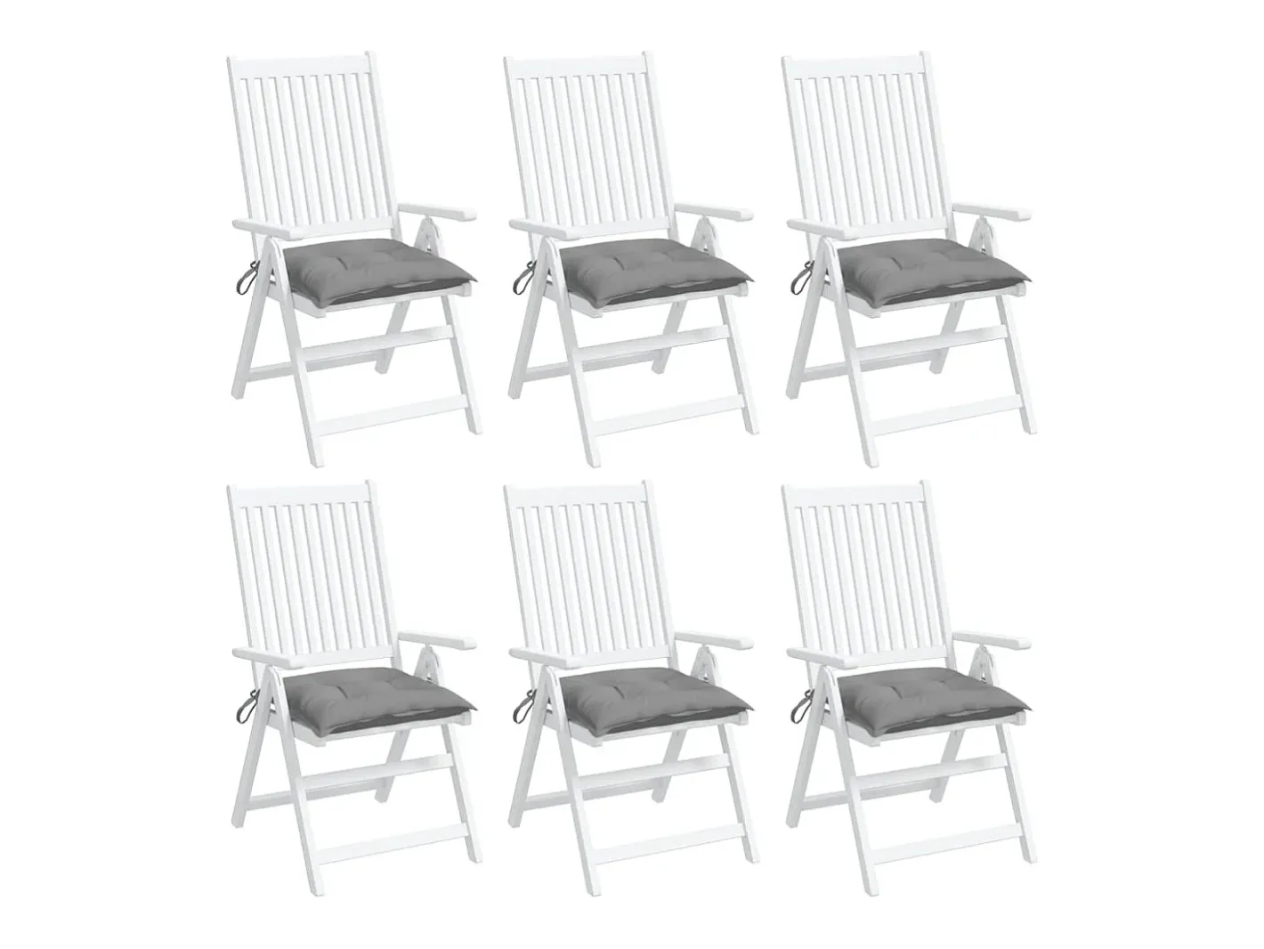 Clicnbuy Cojines de silla de jardín 6 unidades tela Oxford 50x50x7 cm Gris Clearance