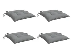 Clicnbuy Ropa De Casa-Cojines de silla de jardín 4 unidades tela Oxford 50x50x7 cm Gris