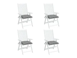 Clicnbuy Ropa De Casa-Cojines de silla de jardín 4 unidades tela Oxford 50x50x7 cm Gris
