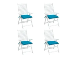 Outlet Clicnbuy Cojines de silla de jardín 4 unidades tela Oxford 50x50x7 cm Azul
