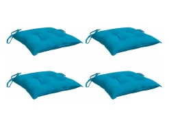 Outlet Clicnbuy Cojines de silla de jardín 4 unidades tela Oxford 50x50x7 cm Azul