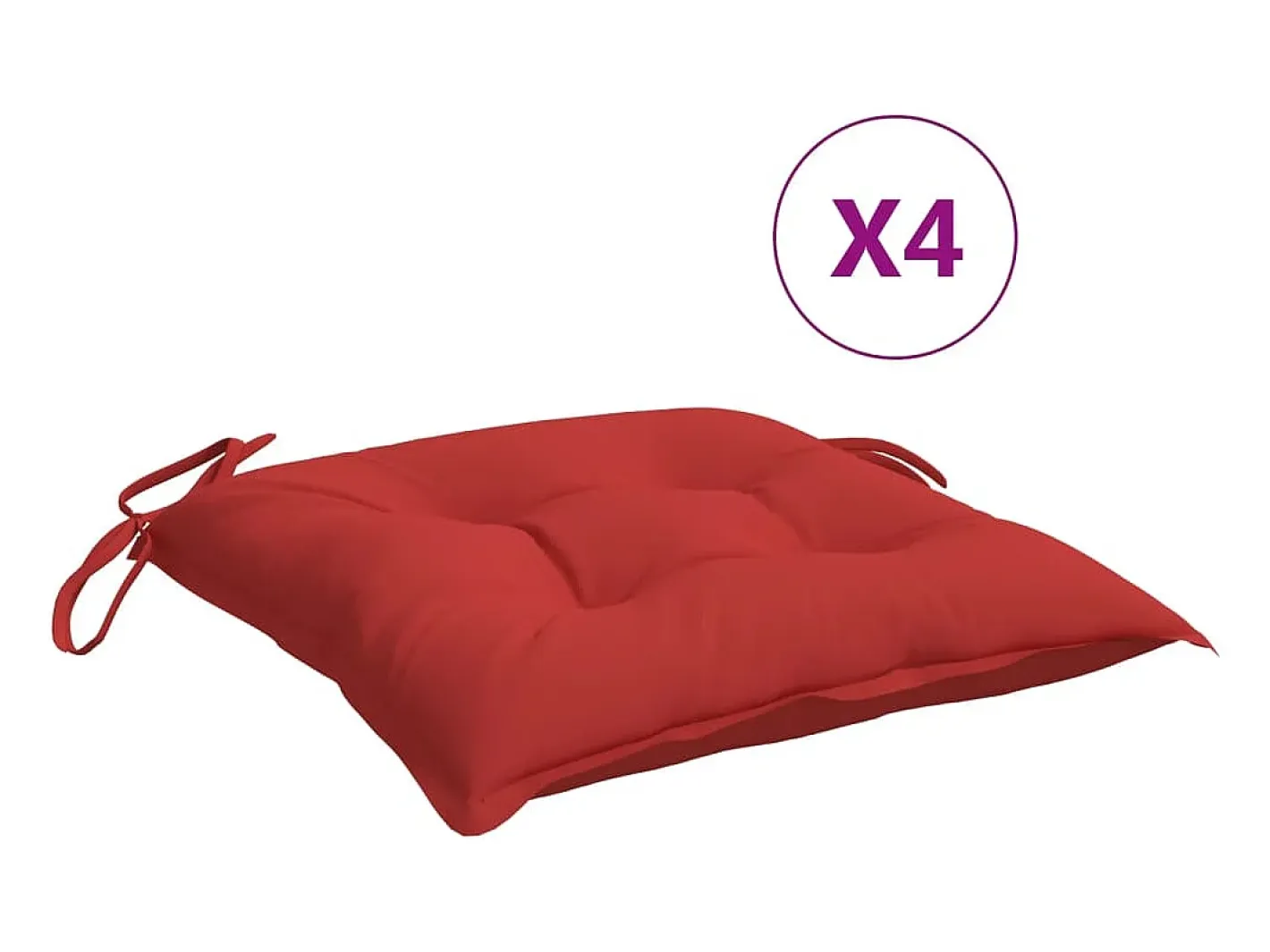 Sale Clicnbuy Cojines de silla de jardín 4 unidades tela Oxford 50x50x7 cm Rojo