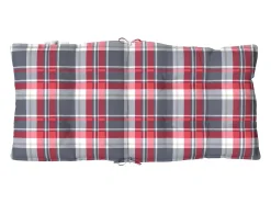 Clicnbuy Ropa De Casa-Cojines de silla de respaldo bajo 2 unidades tela de cuadros Multicolor