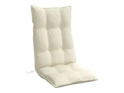 Clicnbuy Cojines de silla respaldo alto 2 unidades tela Oxford color Crema Hot