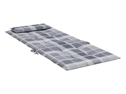 Discount Clicnbuy Cojines de silla respaldo alto 6 unidades tela Oxford a cuadros Gris