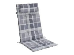Discount Clicnbuy Cojines de silla respaldo alto 6 unidades tela Oxford a cuadros Gris