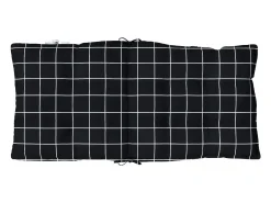 Clicnbuy Ropa De Casa-Cojines de silla respaldo bajo 2 unidades tela Oxford cuadros negro Multicolor