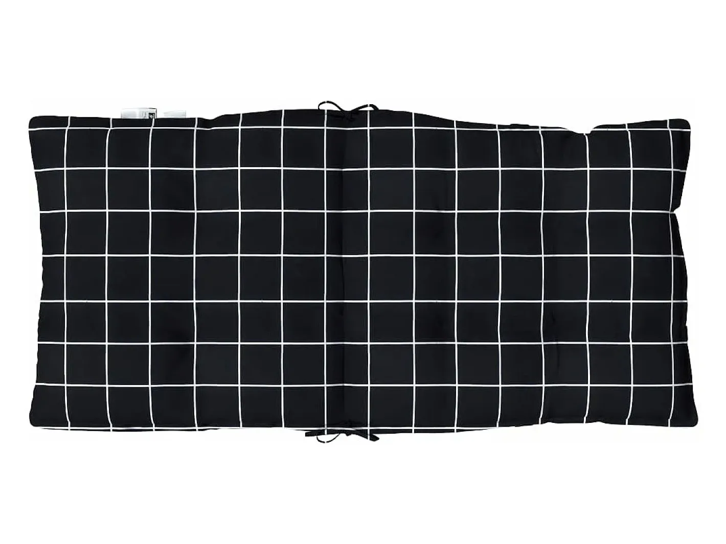 Clicnbuy Ropa De Casa-Cojines de silla respaldo bajo 2 unidades tela Oxford cuadros negro Multicolor