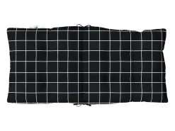 Clicnbuy Ropa De Casa-Cojines de silla respaldo bajo 2 unidades tela Oxford cuadros negro Multicolor