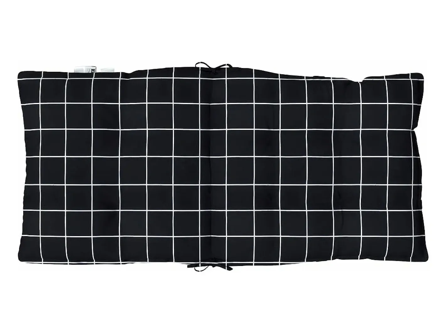 Clicnbuy Ropa De Casa-Cojines de silla respaldo bajo 2 unidades tela Oxford cuadros negro Multicolor