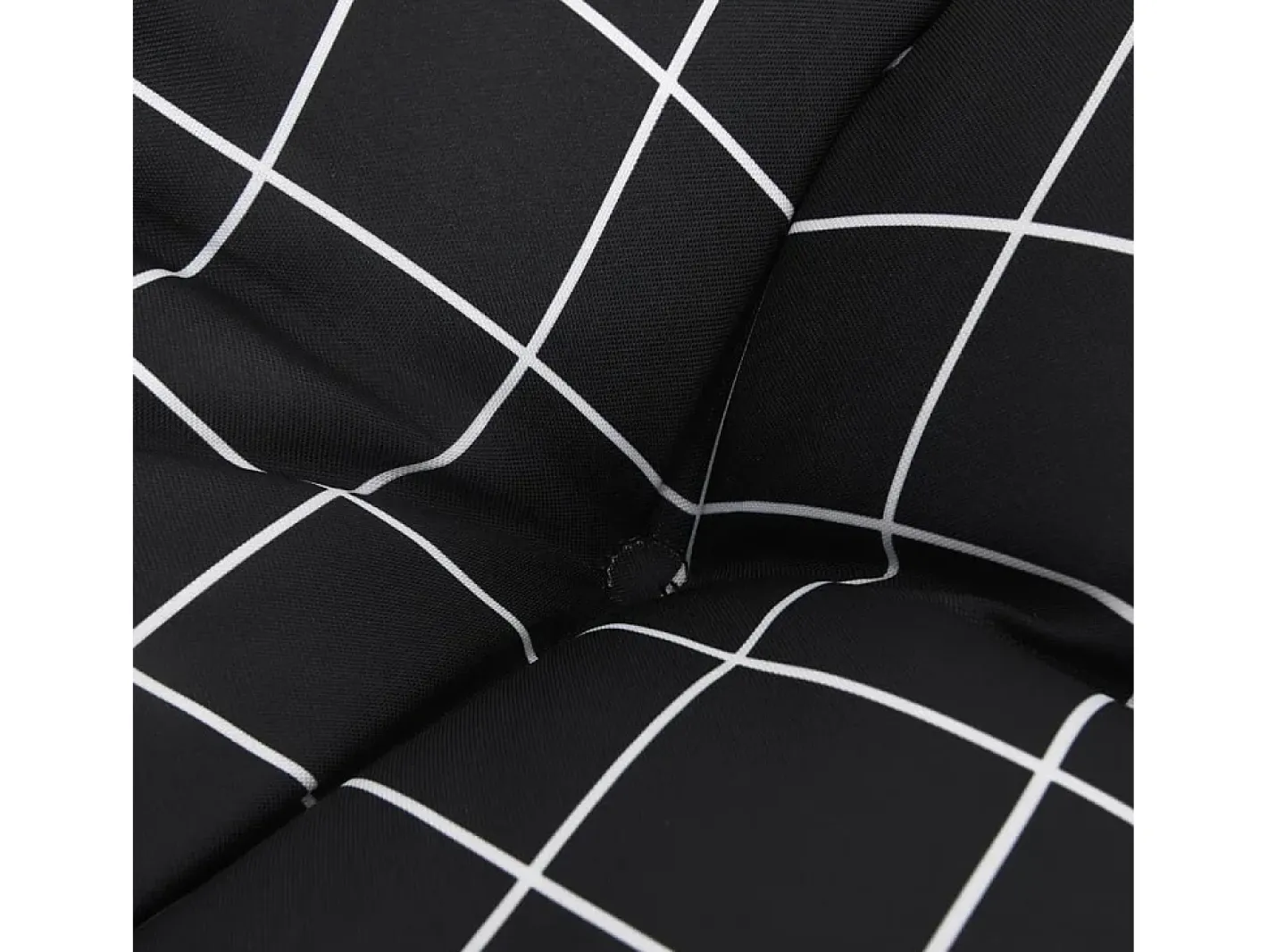 Clicnbuy Ropa De Casa-Cojines de silla respaldo bajo 2 unidades tela Oxford cuadros negro Multicolor