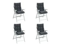 Sale Clicnbuy Cojines de silla respaldo bajo 4 unidades tela Oxford Gris antracita