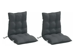 Discount Clicnbuy Cojines de silla respaldo bajo 2 unidades tela Oxford Gris antracita