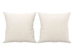 Cojines decorativos 2 uds cuero sintético 40x40 cm ES484694 Crema Sale