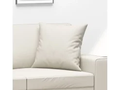 Cojines decorativos 2 uds cuero sintético 40x40 cm ES484694 Crema Sale