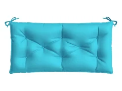 Cojines para banco de jardín 2 uds tela turquesa 100x50x7 cm ES397258 Azul New