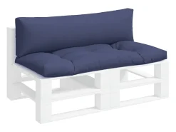 Clicnbuy Ropa De Casa-Cojines para muebles de palets 2 unidades tela Oxford marino Azul