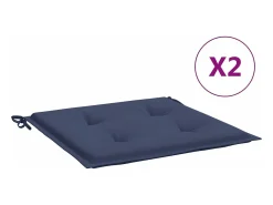 Cojines para muebles palets 2 uds tela marino 40x40x3 cm ES833724 Azul