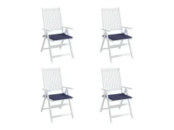 Clicnbuy Cojines para muebles palets 4 unidades tela marino 50x50x3 cm Azul