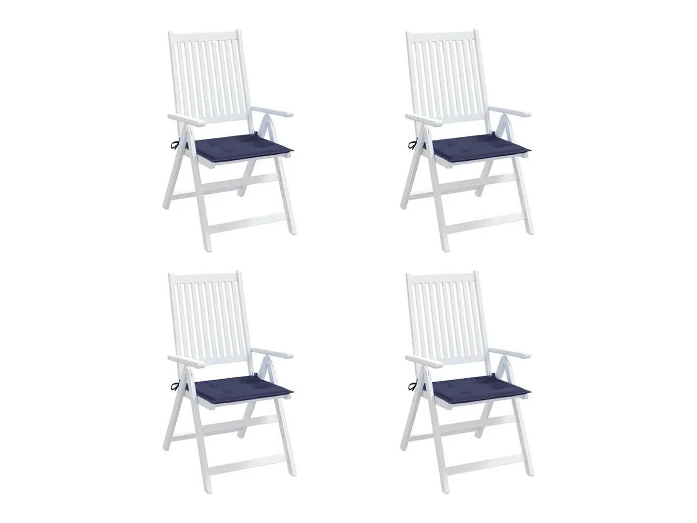 Clicnbuy Cojines para muebles palets 4 unidades tela marino 50x50x3 cm Azul