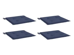 Clicnbuy Cojines para muebles palets 4 unidades tela marino 50x50x3 cm Azul