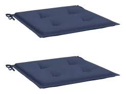 Clicnbuy Ropa De Casa-Cojines para muebles palets 2 unidades tela marino 40x40x3 cm Azul