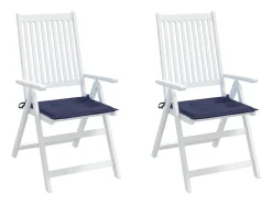 Clicnbuy Ropa De Casa-Cojines para muebles palets 2 unidades tela marino 40x40x3 cm Azul
