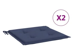 Clicnbuy Ropa De Casa-Cojines para muebles palets 2 unidades tela marino 40x40x3 cm Azul