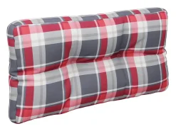 Discount Clicnbuy Cojines para palets 2 unidades tela a cuadros rojos Multicolor
