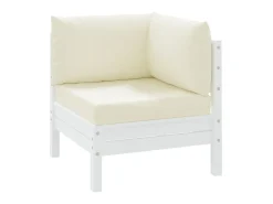 Cojines para palets 3 unidades tela Oxford crema ES833473 Blanco Best