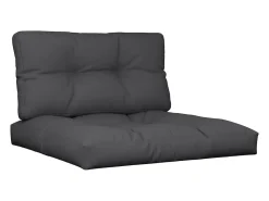 Hot Cojines para palets 2 unidades tela ES916477 Negro