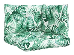 Ropa De Casa-Cojines para palets 3 unidades tela estampado de hojas ES852361 Verde