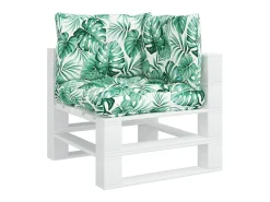 Ropa De Casa-Cojines para palets 3 unidades tela estampado de hojas ES852361 Verde
