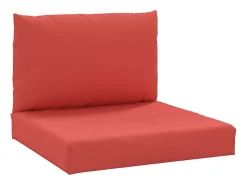 Outlet Cojines para palets 2 unidades tela Oxford ES496556 Rojo