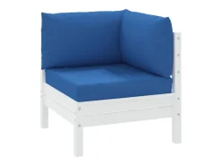 Clicnbuy Cojines para palets 3 unidades tela Oxford Azul Outlet