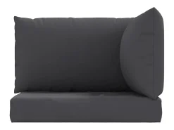 Clicnbuy Cojines para palets 3 unidades tela Oxford Gris antracita