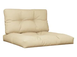 Cojines para palets 2 unidades tela ES286664 Beige Clearance