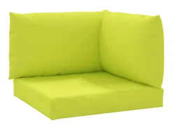Cojines para palets 3 unidades tela Oxford claro ES532215 Verde