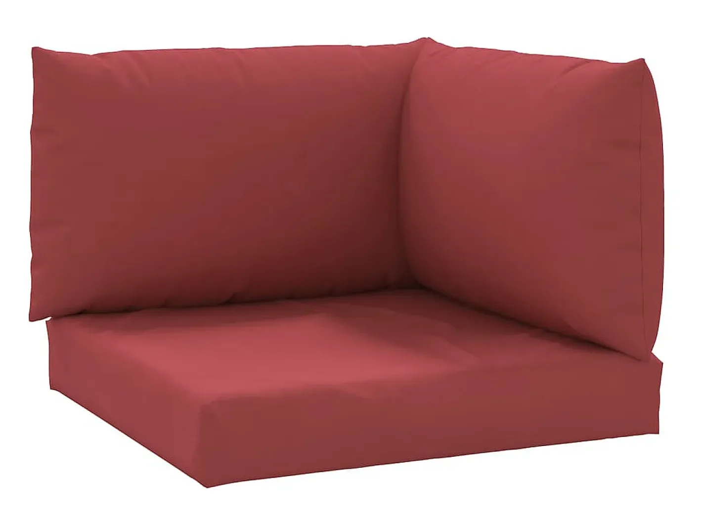Best Cojines para palets 3 unidades tela Oxford tinto ES244231 Rojo