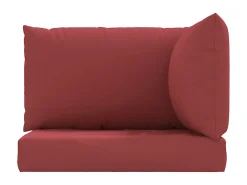 Best Cojines para palets 3 unidades tela Oxford tinto ES244231 Rojo