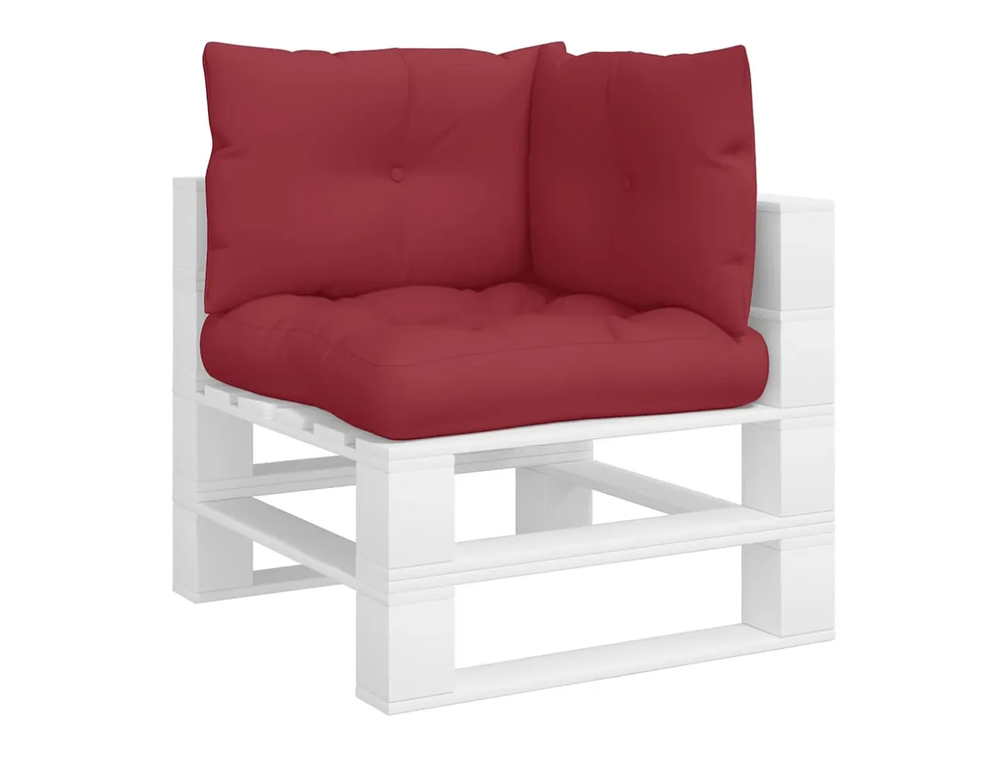 Clicnbuy Ropa De Casa-Cojines para palets 3 unidades tela tinto Rojo