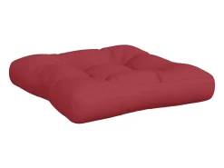 Clicnbuy Ropa De Casa-Cojines para palets 3 unidades tela tinto Rojo