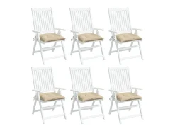 Clicnbuy Cojines para palets 6 unidades tela Oxford 50x50x7 cm Beige Discount