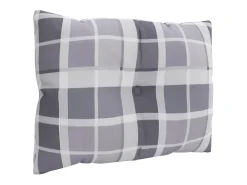 Clicnbuy Ropa De Casa-Cojines para palets 3 unidades tela a cuadros gris Multicolor