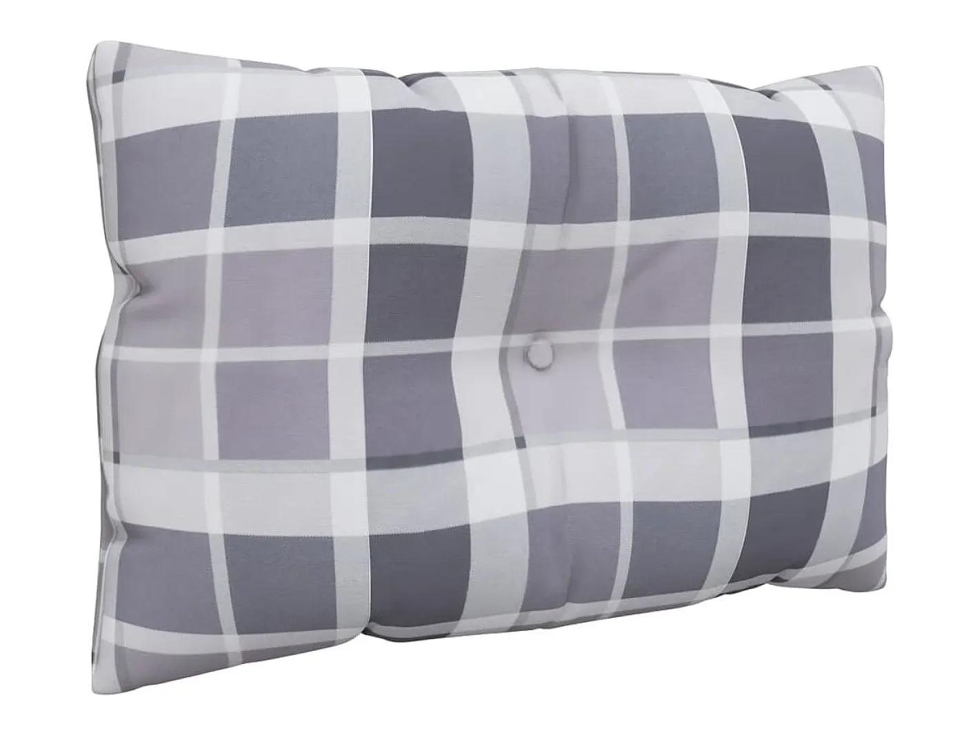 Clicnbuy Ropa De Casa-Cojines para palets 3 unidades tela a cuadros gris Multicolor