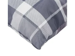 Clicnbuy Ropa De Casa-Cojines para palets 3 unidades tela a cuadros gris Multicolor